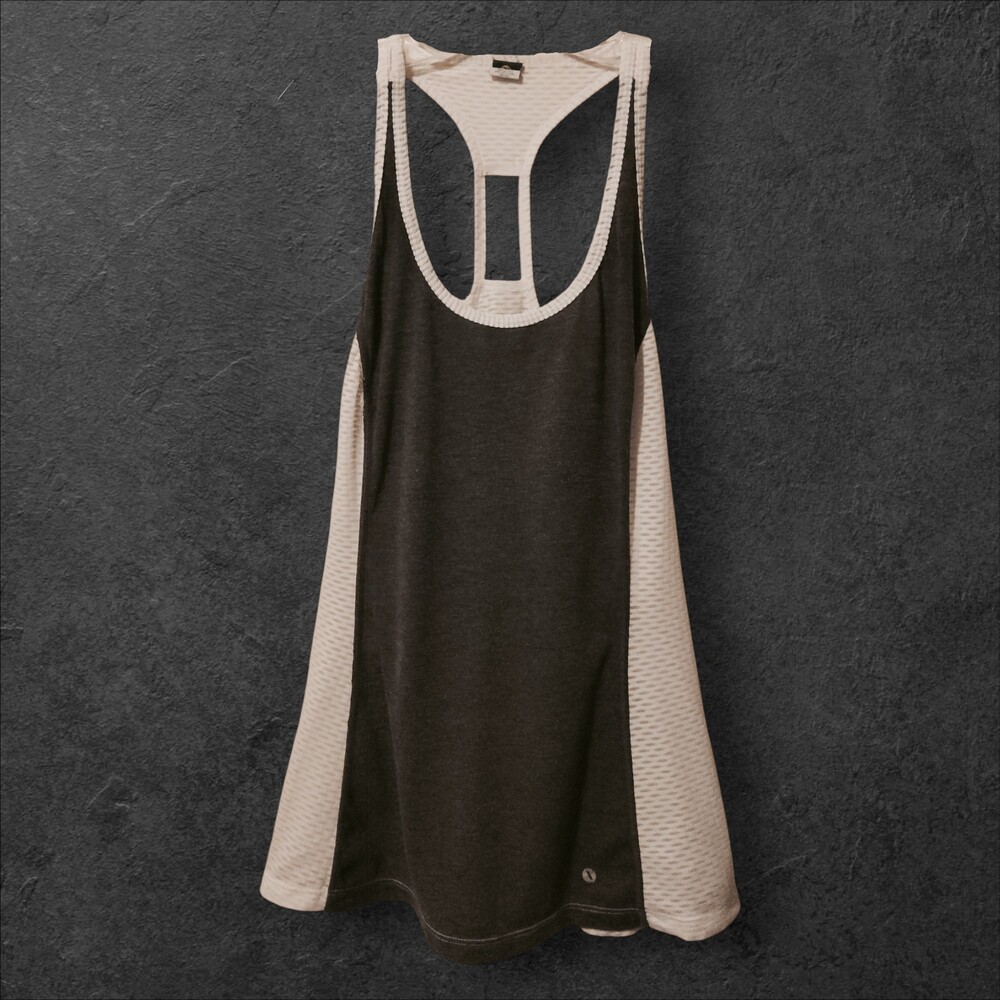Xersion Medium Black and Beige Racerback Tank Top